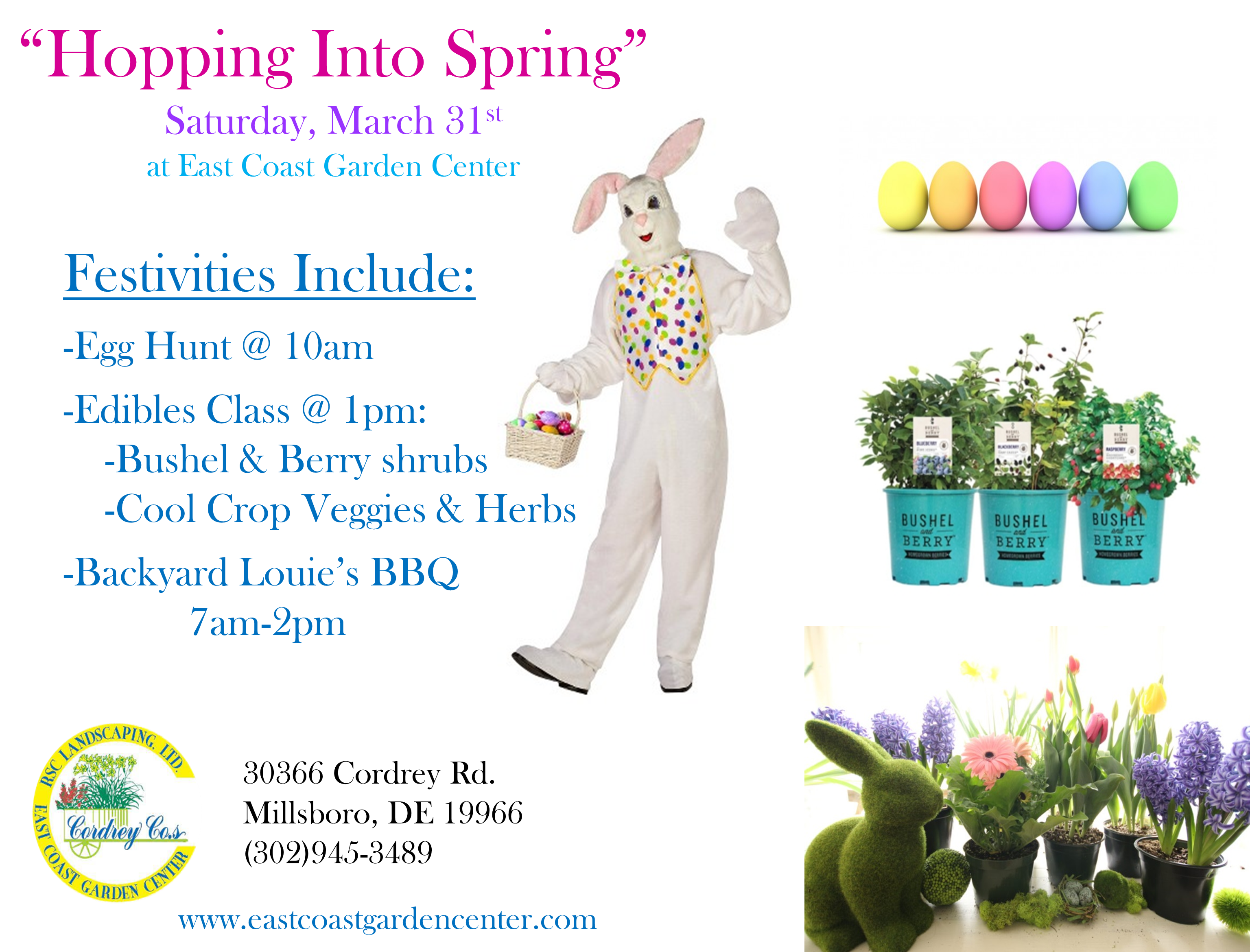 HoppingIntoSpringFlier Spring Festival Kick-Off - East Coast Garden Center